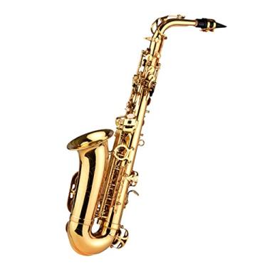 Imagem de Saxofone alto alto EB latão laqueado com acessório de instrumento profissional