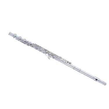 Imagem de Flauta Outfit Instrumento de Sopro Flauta Chaves Curvas de Cobre Branco Com Tecla E Tom C Banhado a Prata 17 Furos Abertos