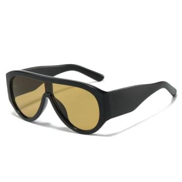 Imagem de HCPIHF Óculos de sol grandes da moda, femininos, retrô, peça única, uv400, masculino, degradê (3)