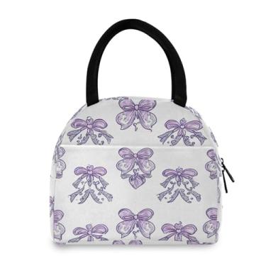 Imagem de GUIJI Lancheira térmica Sweet Bow Tie, reutilizável, à prova de vazamento, lancheira para mulheres e homens, lancheira térmica para trabalho e viagens