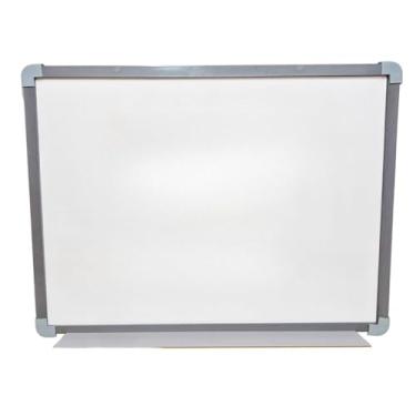 Imagem de Quadro Branco Magnético, Lousa Quadro Escolar Branco Moldura Mdf Aluminizado(90x60 com apagador)