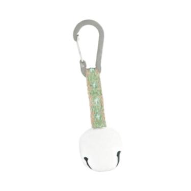Imagem de simhoa Pingente de mochila com sino de urso, alerta sonoro de proteção, chaveiro, sino de sobrevivência para viagens de emergência, ciclismo, esqui e, Branco