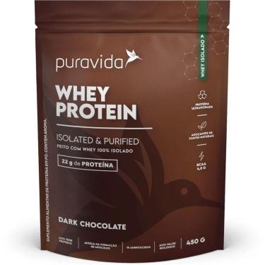 Imagem de Whey Protein Isolado Dark Chocolate 450g - PuraVida-Unissex