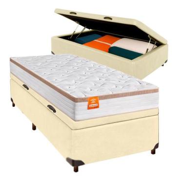 Imagem de Conjunto Cama Box Bau Solteiro + Colchão Isis Inducol