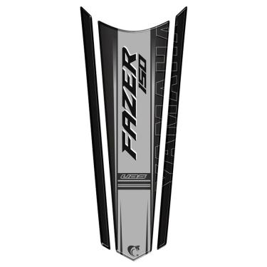 Imagem de Adesivo Faixa Gravata Resinado Tanque Moto Fazer 150 Preto Preto