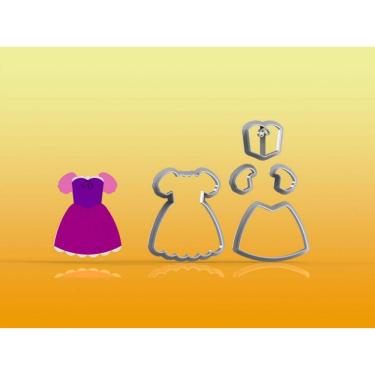 Imagem de Cortador Rapunzel Vestido Modular Tamanho 5 Cm