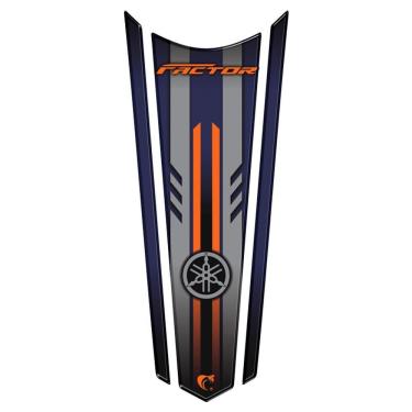 Imagem de Adesivo Faixa Gravata Resinado Tanque Moto Factor Azul