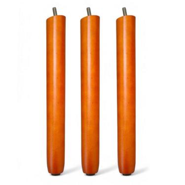 Imagem de Kit 03 Pés Palito 30cm Madeira Inclinado Para Poltrona E Móveis Em Geral