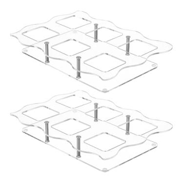 Imagem de predolo 2 Suportes para Cupcakes e Sobremesas em Acrílico, Prateleiras Elevatórias para Alimentos, Fácil Montagem, Suportes para Casquinhas de Sorvete para