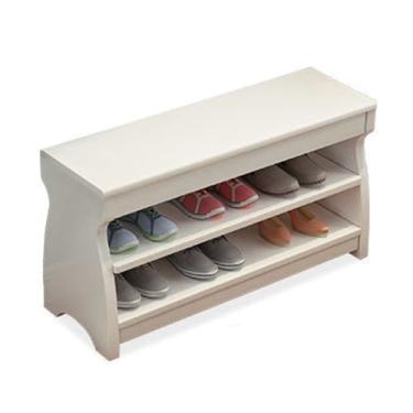 Imagem de FAMEOYA Banco de armazenamento de sapatos, banco de troca de sapatos de madeira, simples, moderno, para casa, pode ser virado para armazenamento, banco de sapatos, tipo sentado, banco de sapatos