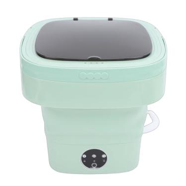 Imagem de Diydeg Máquina de Lavar Roupas íntimas, Mini Lavadora Dobrável de 8L Com 3 Modos de Limpeza, Cesta de Drenagem, Máquina de Lavar Pequena para Roupas de Criança, Meias de Roupas íntimas (GREEN)