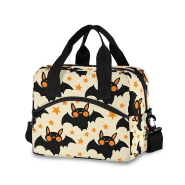 Imagem de Burbuja Lancheira térmica de morcegos de desenho animado para mulheres e homens, lancheira portátil com alça de ombro removível, lancheira para viagem, piquenique, escritório, trabalho