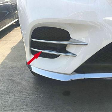Imagem de Adequado para Mercedes Benz GLC GLC300 GLC-Coupe 2016 2017 2018 2019 Acabamento de cobertura de grade de canto frontal cromado – basta ajustar o modelo com quilha