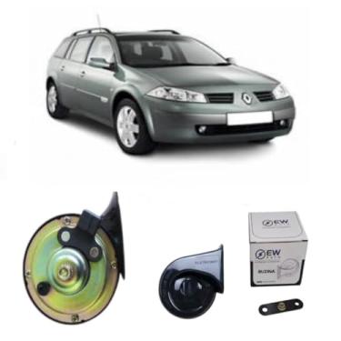 Imagem de BUZINA AUTOMOTIVA CARACOL COM PLUG (2 PINOS) E CONECTOR PARA MEGANE 2000 >2006 - TIGER AUTO