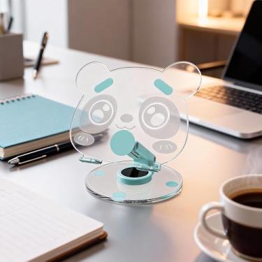 Imagem de Suporte giratório dobrável para tablet, suporte de mesa panda, suporte de mesa fofo para tablets e e-readers (verde)