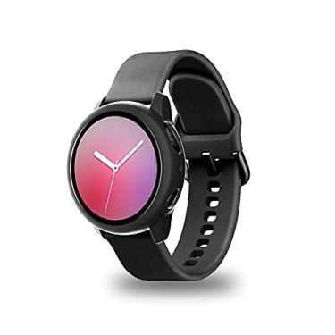 Imagem de Capa de PC resistente com protetor tela vidro temperado proteção total fina transparente bumper Shell substituta para Galaxy Watch Active 2