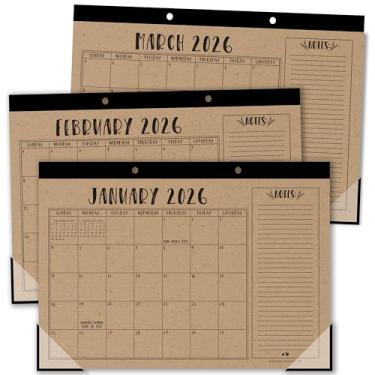 Imagem de Hadley Designs Calendário de mesa grande 2026-2027 - Calendários mensais de mesa para professores 2026-2027, calendário de mesa 2026, calendários de mesa de 18 meses de 2026, lindos itens essenciais