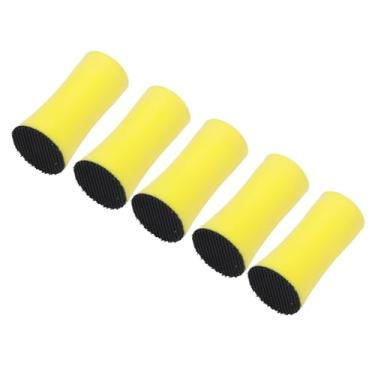 Imagem de Dpofirs Kit de Bloco de Lixa Manual Eficiente Conjunto de Ferramentas de Almofada Redonda de 1 Polegada para Limpeza de Beleza de Carro, Material de Espuma para Proteção de Superfície Polida,