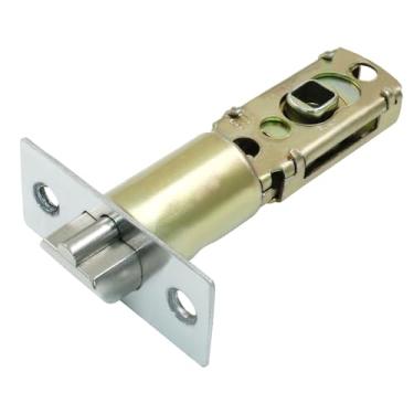 Imagem de Cionyce Trava de encaixe tubular, trava de porta de passagem, trava plana ajustável tamanho 60/70 mm, trava de entrada de substituição para maçanetas de porta, puxadores internos