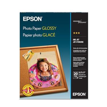 Imagem de Epson Papel fotográfico brilhante, 21 x 28 cm, 20 folhas por pacote (S041141)