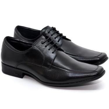 Imagem de Sapato Social Masculino Jota Pe Air Winner Conforto Couro Legítimo com Cadarço Palmilha Macia 45009-Masculino