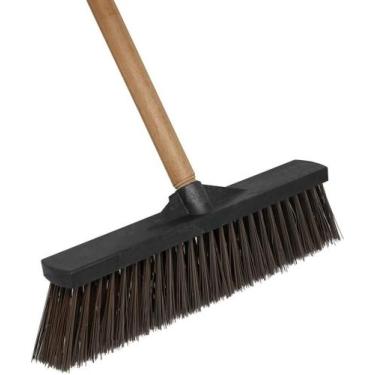 Imagem de Vassourao Plastico Gari 38cm Cabo Madeira - Roma