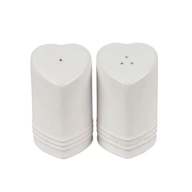 Imagem de Conjunto Saleiro e Pimenteiro Coração 130 ml Branco Le Creuset