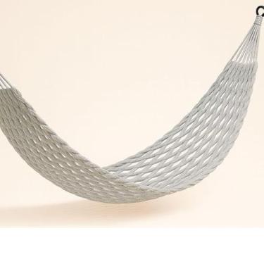 Imagem de Rede De Dormir Casal Descanso Trançada Em Algodão (Rede Trançada Cinza)