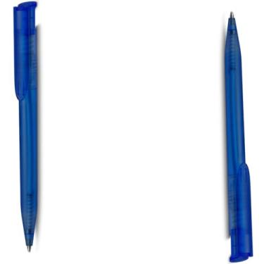 Imagem de Caneta Esferográfica Retrátil Executiva, Metal, Preta Fosca, 0.7mm, Corpo Cilíndrico, Grip Metálico, Acabamento Fosco, para Escrita Geral, 14cm (Kit 2 Azul)
