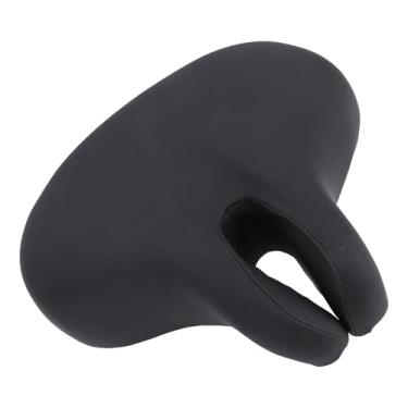 Imagem de Alomejor Ciclo Sela, Assento de Bicicleta de Couro PU Com Estofamento de Espuma de Alta Resiliência, Sela de Conforto Ergonômico para Bicicletas de Montanha de Estrada (BLACK)
