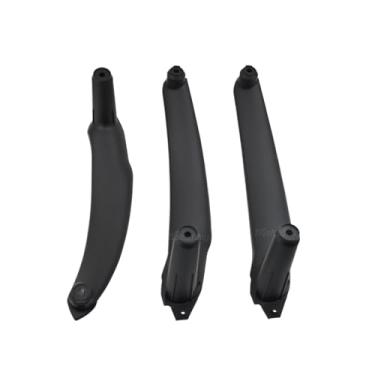 Imagem de 51416969401 carro auto accessori porta interna braço painel alça puxar guarnição capa kit compatível para bmw e70 e71 x5 x6 sav 2007-2014(Black 3pcs)