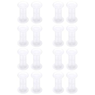 Imagem de Gadeaila Kit de alargadores de orelha de silicone sólido de plástico espesso transparente - Conjunto de alargador de orelha preto de 50 mm para mulheres e homens, 6mm, Plástico Borracha Silicone, Não