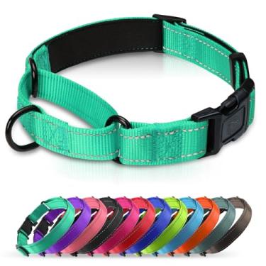 Imagem de Erbine Coleira Martingale acolchoada para cães | Coleiras de neoprene Martingale | Coleira refletiva de nylon Martingale | Martingale ajustável para cães pequenos, médios e grandes