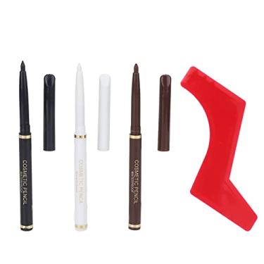 Imagem de Cryfokt Ferramenta de Modelagem de Barba à Prova de Suor, Conjunto de Lápis de Barba à Prova D'água para Homens, Kit de Modelo de Ergonômico para Casa Mineral + ABS Vermelho