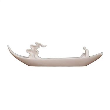 Imagem de porta-vara de incenso Porta-fios de cerâmica personalizado para uso doméstico criativo Zen tipo navio para decoração queimadores incenso