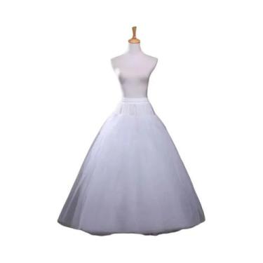 Imagem de Vestido De Noiva Branco De 4 Camadas Sem Arco Crinolina Vestido De Bai