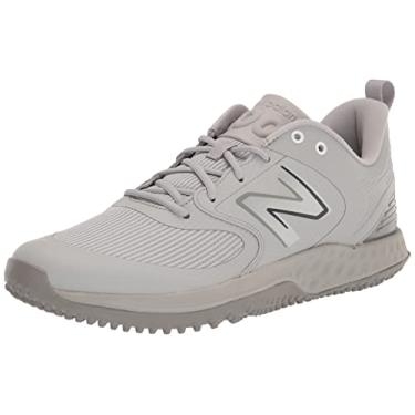 Imagem de New Balance Tênis masculino Fresh Foam 3000 V6 Turf-Trainer, Cinza/branco, 45