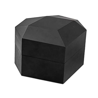 Imagem de Dynwave Caixa de anel com vídeo, iluminação e música, portátil, para exibir joias e presentear. Ideal para pedidos de casamento, aniversários noivados, Preto