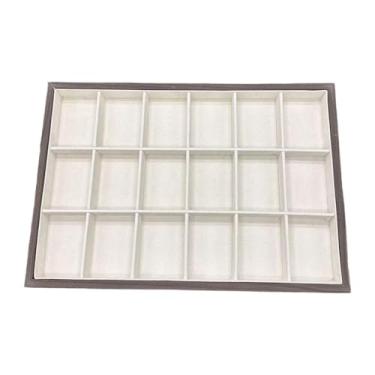 Imagem de predolo Bandeja Organizadora de Joias Portátil e Prática em Madeira para Presentes, Porta-Joias Multifuncional para Grampos de Cabelo e Presentes para Mães, 18 Compartimentos