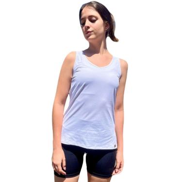 Imagem de Regata Feminina Fenda Lateral Manga Fina Gola U Camiseta Regata Fitness Tecido Leve Regata Academia-Feminino