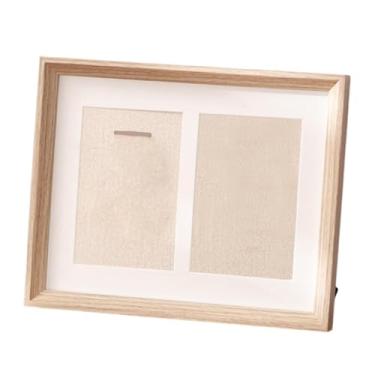 Imagem de Baoblaze Expositor de medalhas em madeira com janela transparente, suporte versátil para exibir medalhas e condecorações de futebol, Carvalho Branco