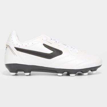 Imagem de Chuteira De Campo Topper Maestro - Branco/Preto/Dourado - Tam 41-Unissex