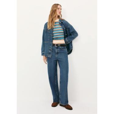 Imagem de Calça Jeans Feminina Reta Cintura Alta-Feminino