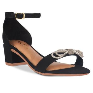 Imagem de Sandalia Feminino Salto Baixo Grosso Nobuck A343 - Usetakata/E-Takata,