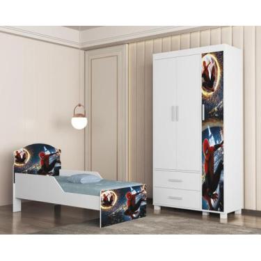 Imagem de Mini Cama Infantil Livia Adesivada Para Quarto MDF Com Proteção Latera