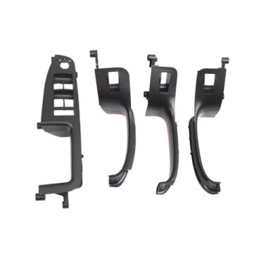 Imagem de Maçaneta das portas internas do carro, painel do interruptor da janela, tampa de acabamento compatível com Audi A4 B6 B7 2002 2003 2004 2005 2006-2008 8E0868393A 8E0868394A 8E1867171B(4PCS)