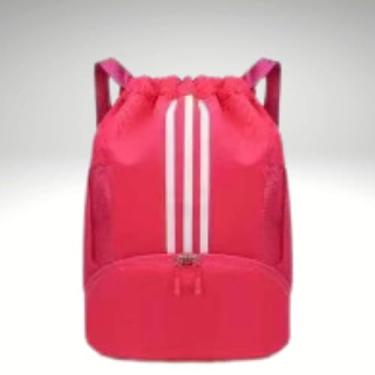 Imagem de Bolsa Mochila Saco Multifuncional Academia Impermeável Resistente de Esportiivo(Pink)