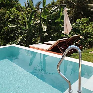 Imagem de AkosOL Trilhos de mão de piscina, corrimão de degraus de piscina de aço inoxidável, barras de apoio de segurança antiderrapantes para piscinas internas ao ar livre, spa, parque aquático