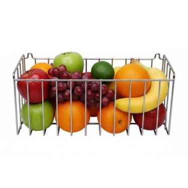 Imagem de Cesto Multiuso Fruteira de Parede Aramado para Cozinha Lavanderia N2 2