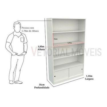 Imagem de Armário Prateleira M17 Multiuso Organizador Loja Closet Mdp Anúncio co